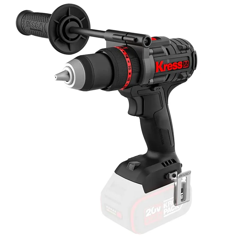 Дрель-шуруповерт ударная KRESS KUC35 20V 150Нм бесщеточная аккумуляторная, с АКБ на 4 А*ч и ЗУ